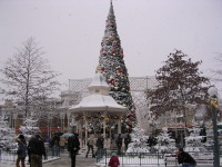 Snow in Disneyland Park