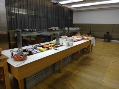 Buffet at BA Galleries First Class Lounge